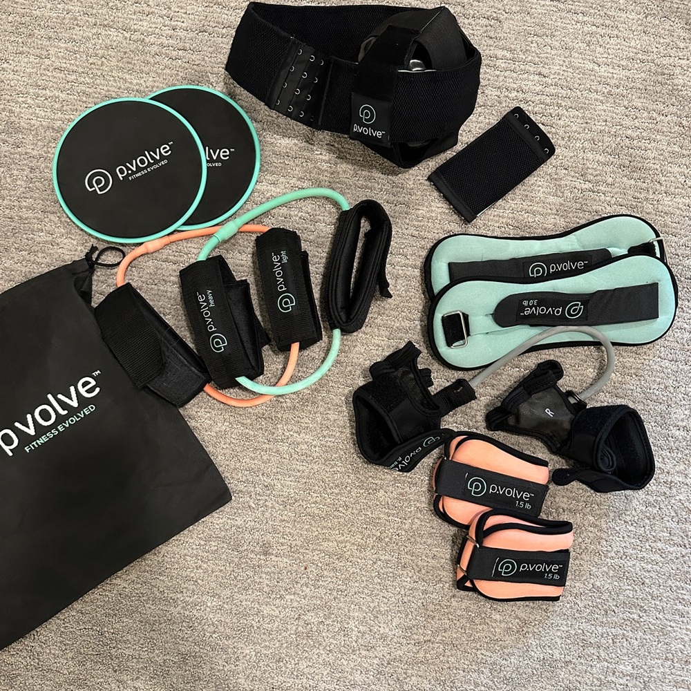 P.volve Fitness Equipment Set - Black and Mint